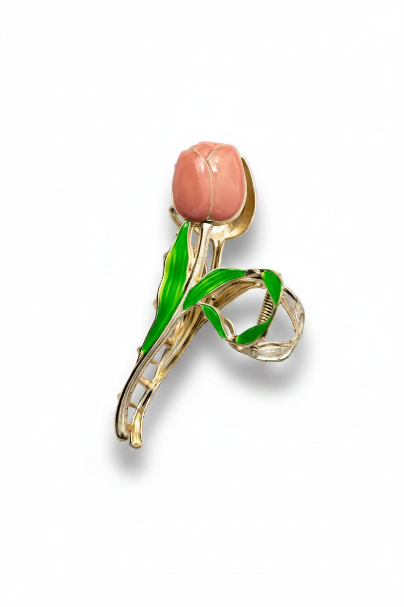 Haarclip Tulp Beige