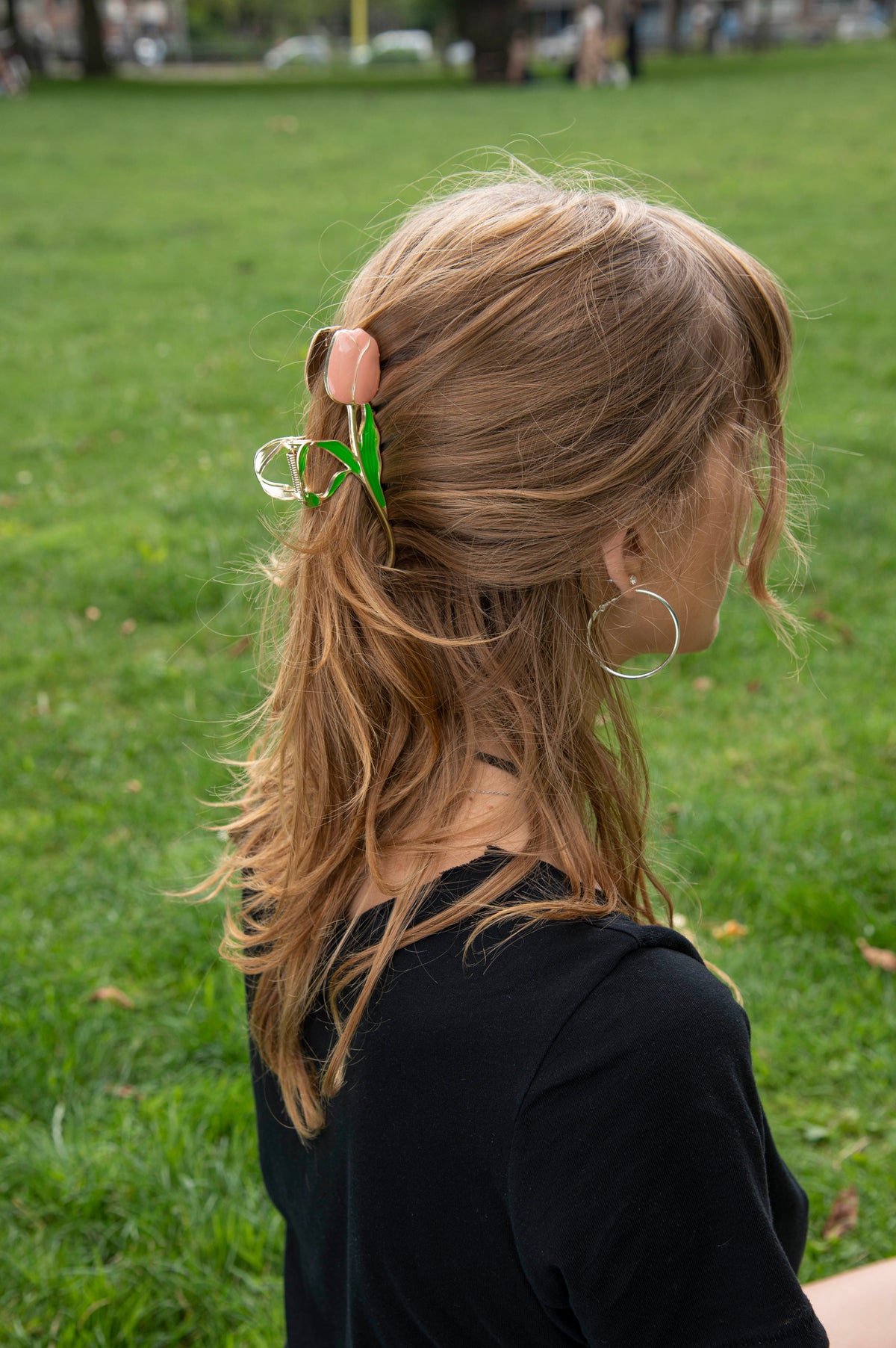 Haarclip Tulp Beige