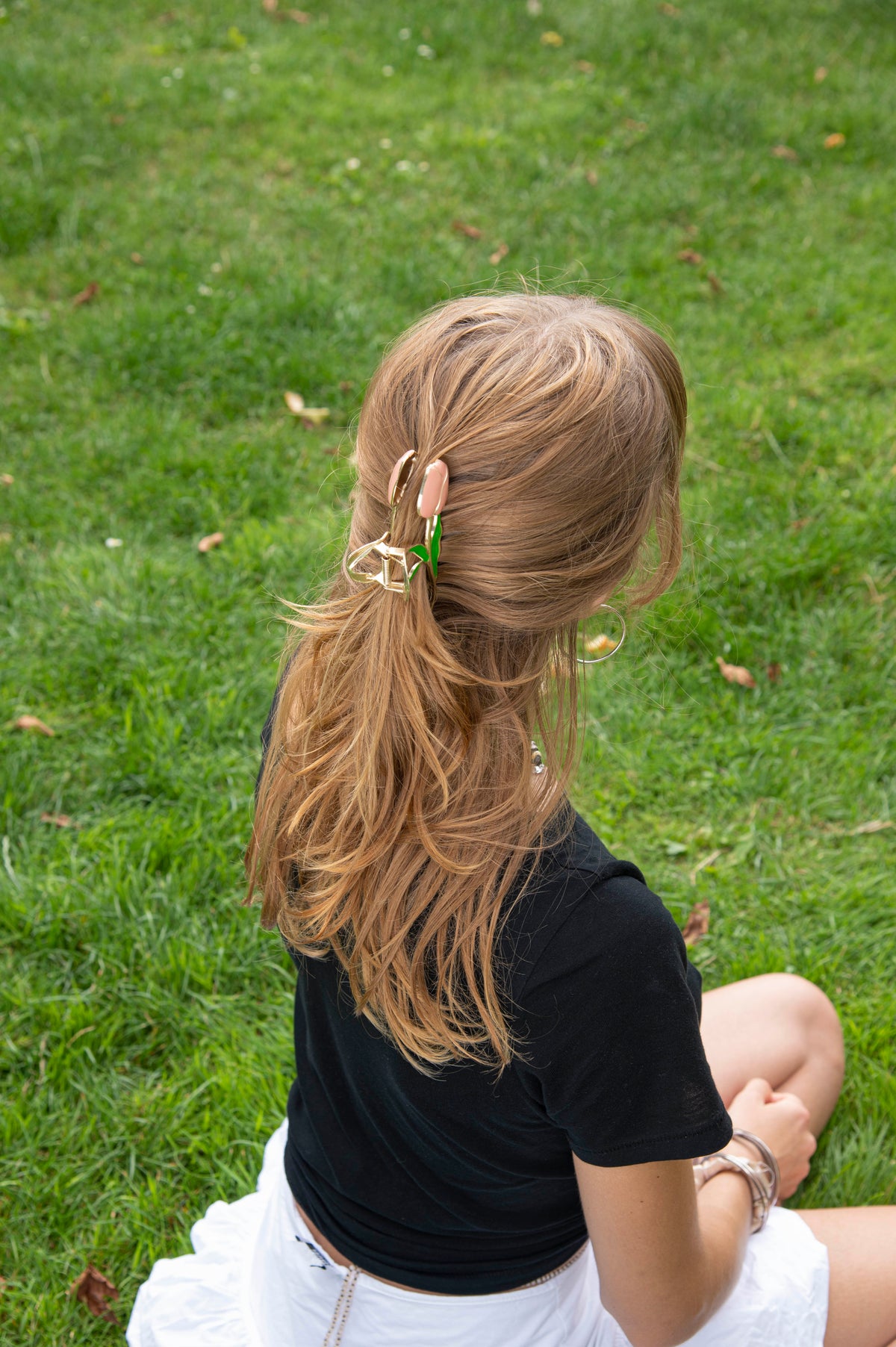 Haarclip Tulp Beige