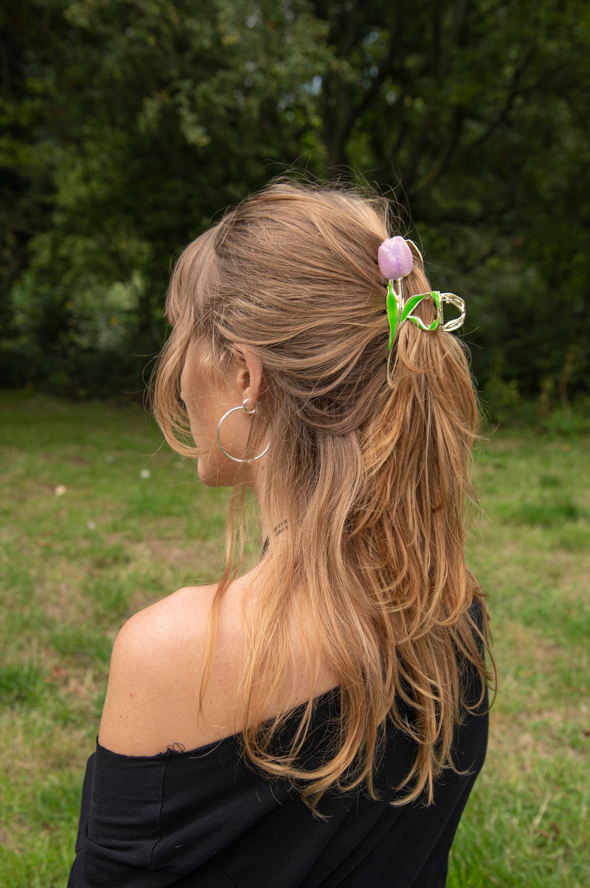 Haarclip Tulp Paars