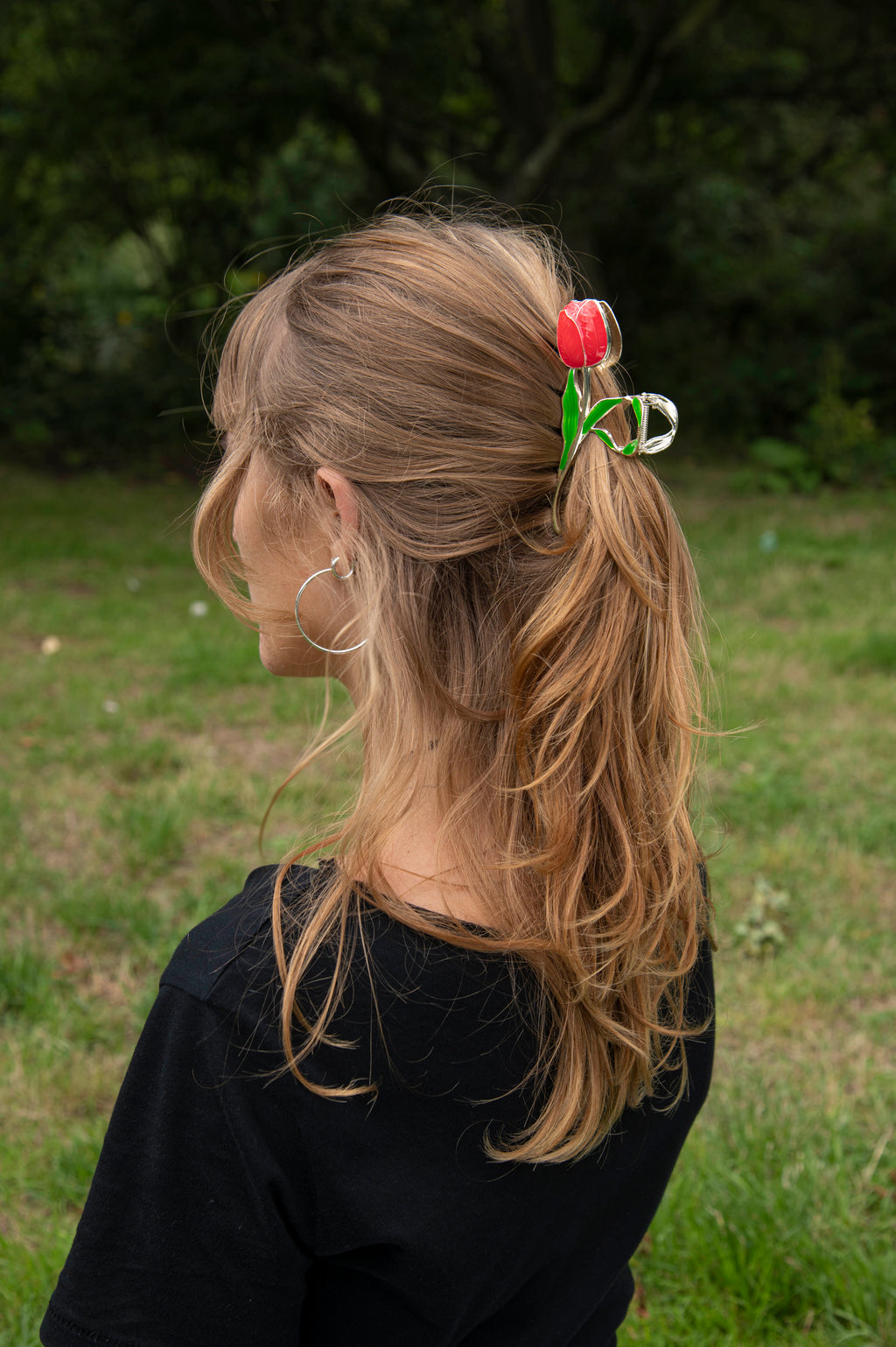 Haarclip Tulp Rood