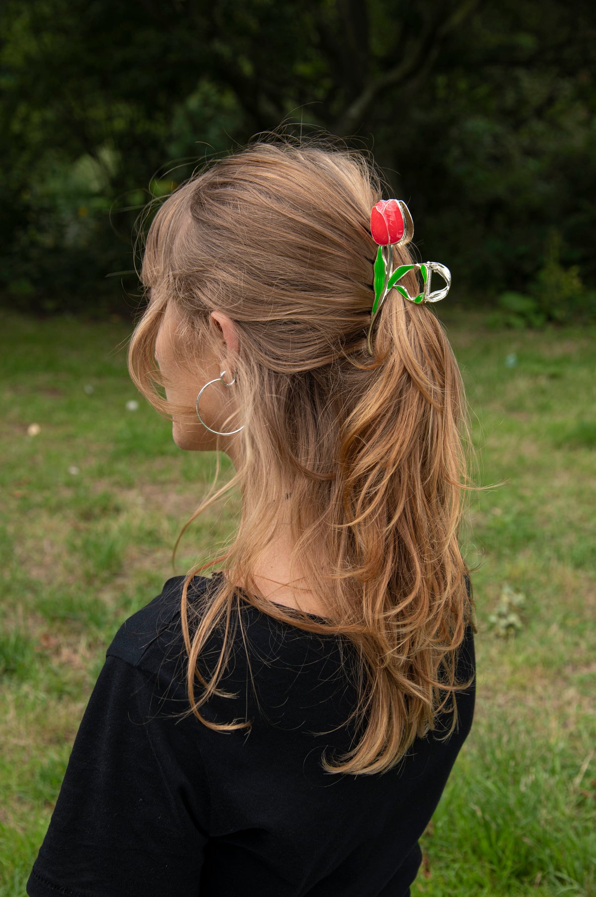 Haarclip Tulp Rood