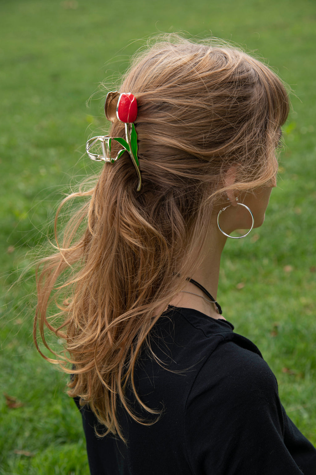 Haarclip Tulp Rood