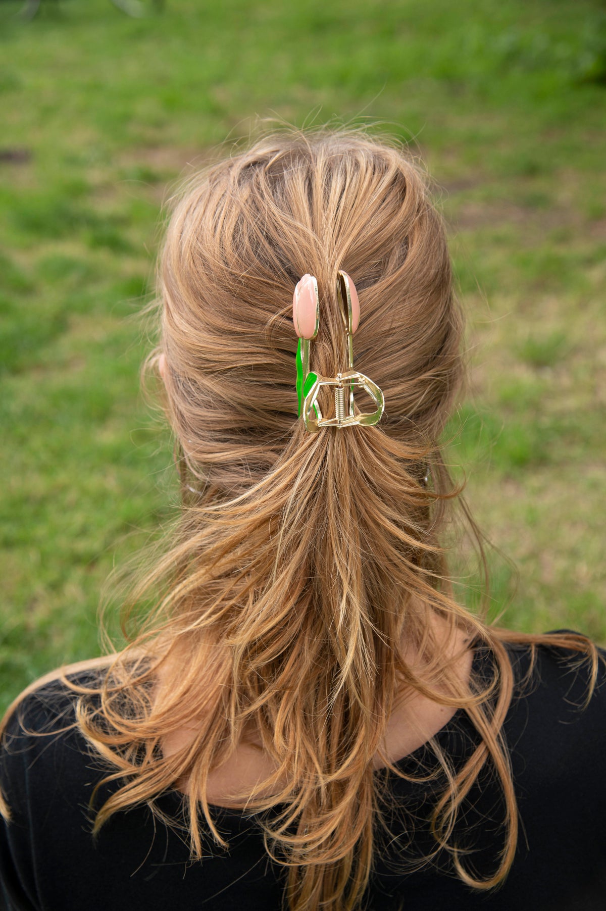 Haarclip Tulp Beige