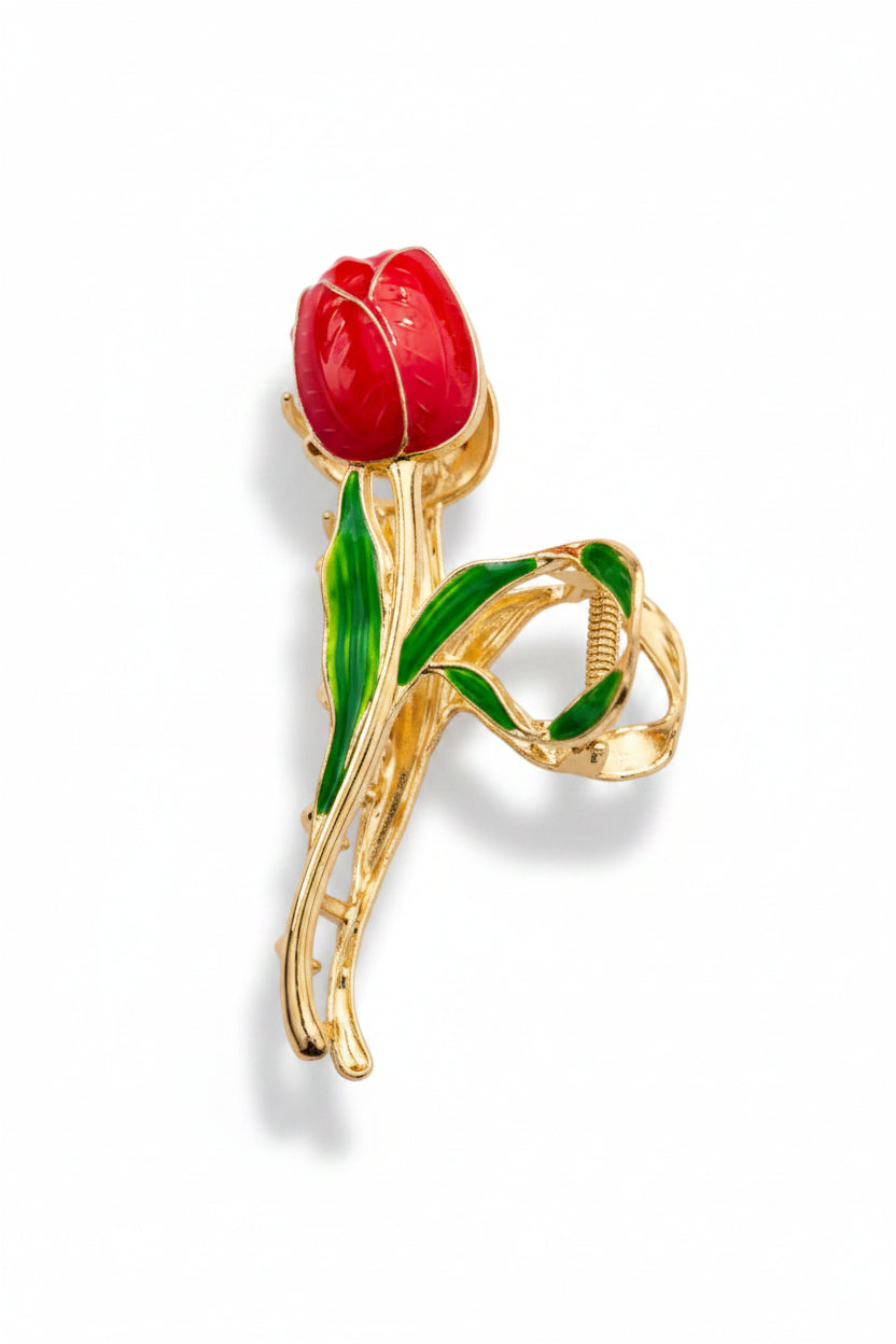 Haarclip Tulp Rood
